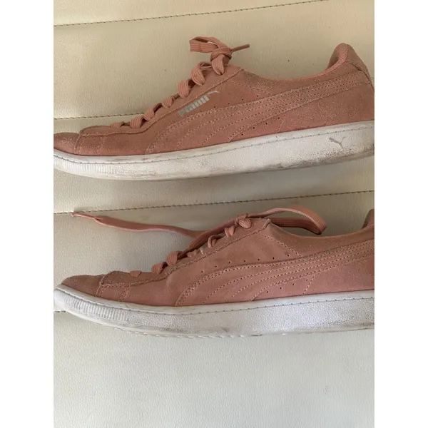 Puma Vikky v2 Suede Sneakers Pink Low Top Womens 7 367990-01 SoftFoam‎ - Image 6