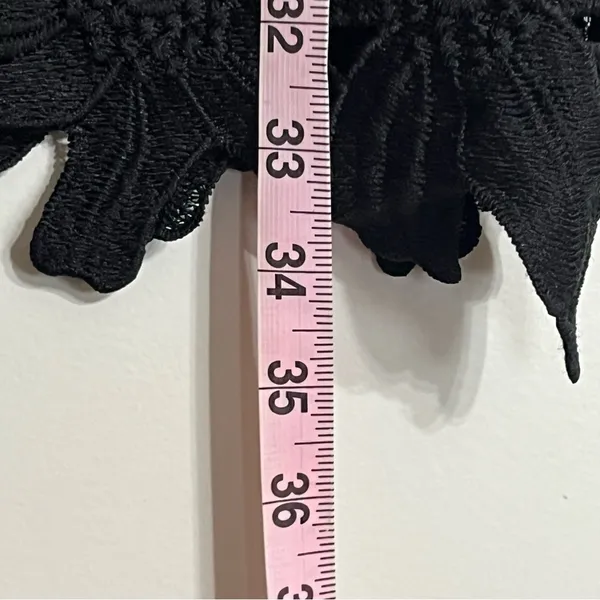 ASTR The Label Textured Crochet Lace‎ Floral Sheath Dress Sleeveless Black Sz S - Image 9