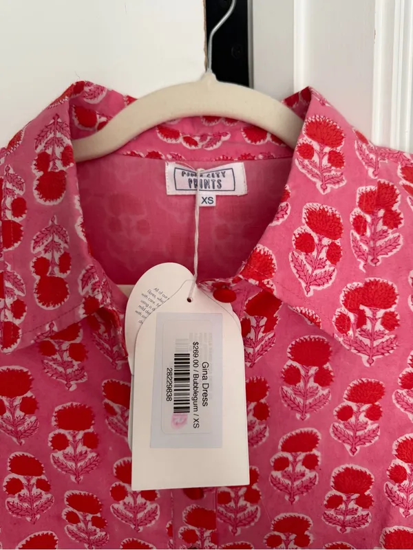 Pink City Prints Gina Pink Maxi Ling Sleeve Dress New NWT Bubblegum - Image 3