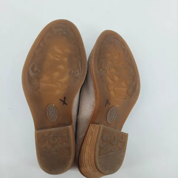 Sofft Nicki Women's Tan Suede Mules Size 7 1/2 Upper Leather - Image 5