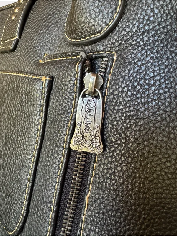 Trinity Ranch Embossed Turquoise Western Satchel Handbag Studded Purse - Image 10