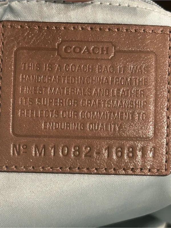 Coach Beige and Brown Signature Jacquard Shoulder Bag - Image 6