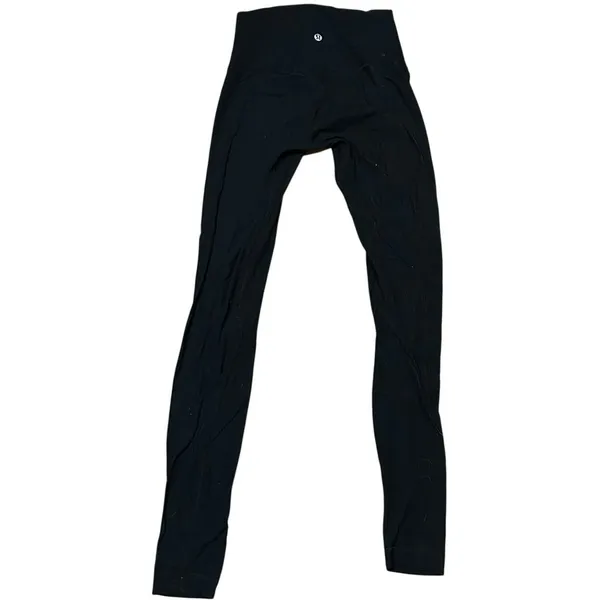 Lululemon Black Ribbed Leggings Size 4 Archival Y2K Revival Minimalist - Image 2