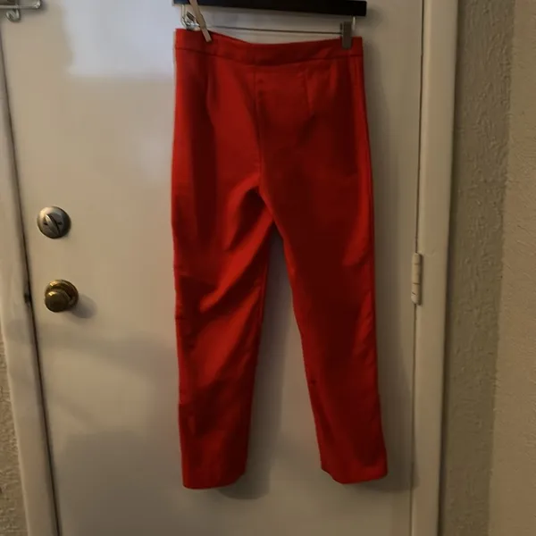 Zara Woman Red Trouser Pants S Corporate Siren Dopamine Tomato Girl Rainbowcore - Image 2