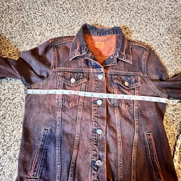 GAP 1969 Women's Denim Jacket Distressed Wash‎ Size M - Image 3