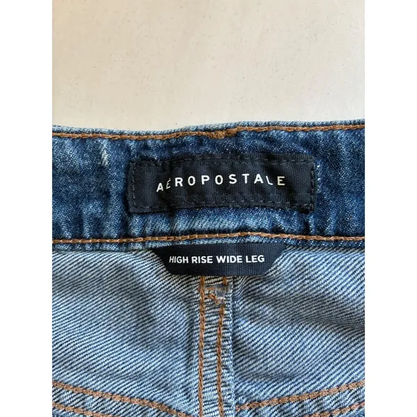 NWT AERO Women High‎ Rise Wide Leg Authentic Non Stretch Denim Jeans Size 12 - Image 5