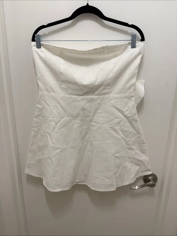 Altar’d state white mini bow dress NWT! - Image 5