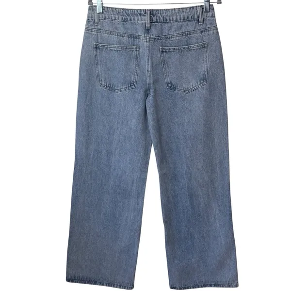 NEW‎ Edikted Wide Leg Light Blue Jeans Capsule Grunge Skater Comfort M - Image 5