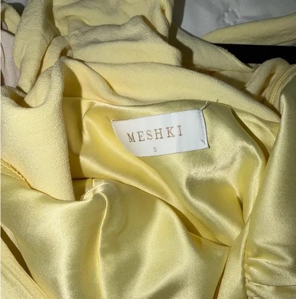Meshki Yellow Mini Dress - Image 5