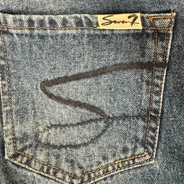 Seven7 High Rise Tapered Skinny Jeans Vintage Wash | Premium Cotton Denim Sz4 - Image 7