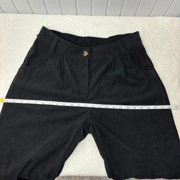 Halara High Waisted Zipper Pocket Classic Corduroy Casual Black Pants Size L‎ - Image 14