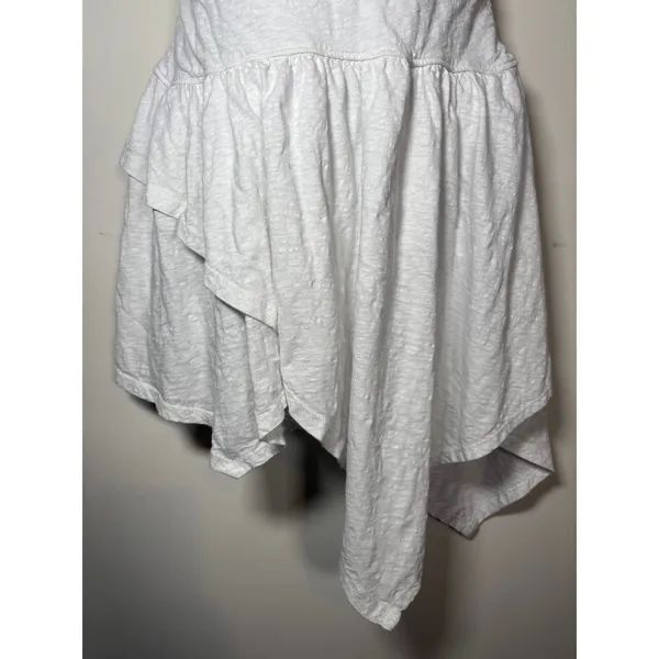 Free People FP Beach Strapless Asymmetrical Mini Dress White Festival Boho XS - Image 6