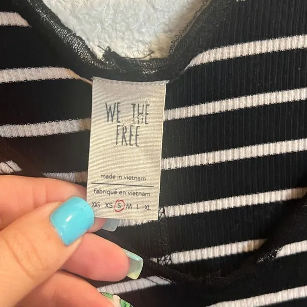 ✨Free People Tangerine Stripe Black Sz Small Top✨ - Image 9