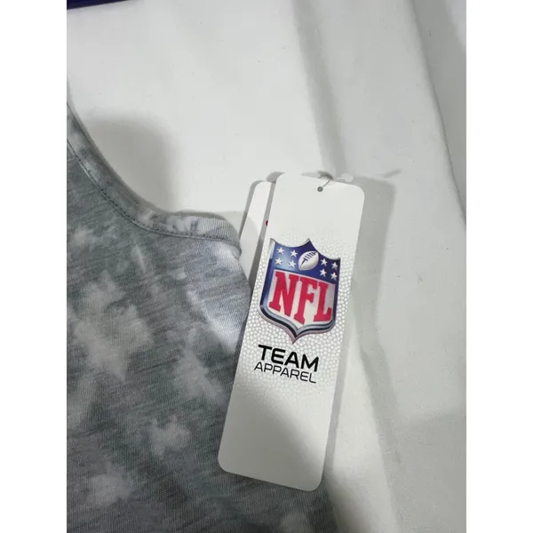National Football League Team Apparel Baltimore Ravens Tank Top Junior XL 15-17 Gray/White Tie Dye‎ Racerback Tank - Image 5