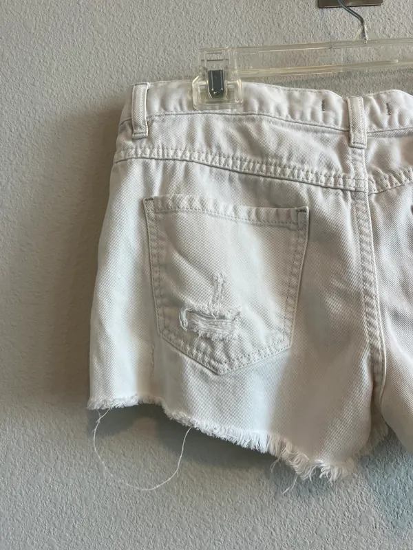 Free People white denim jeans short shorts - Image 7