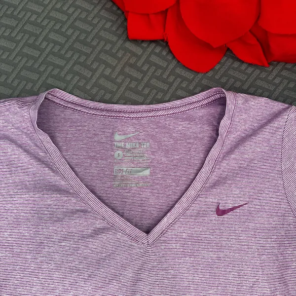 Nike purple striped shirt - Image 2