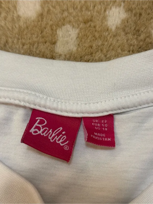 Barbie 1959 Graphic T-Shirt White Oversized Movie Era Short Sleeve Women’s US 18 - Image 6