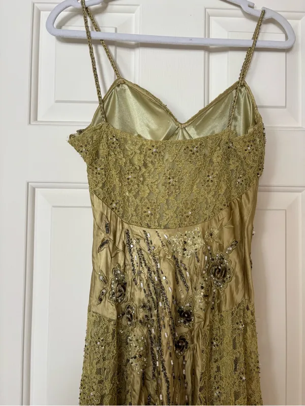 Sue Wong Beaded Lace Midi Dress - Image 5