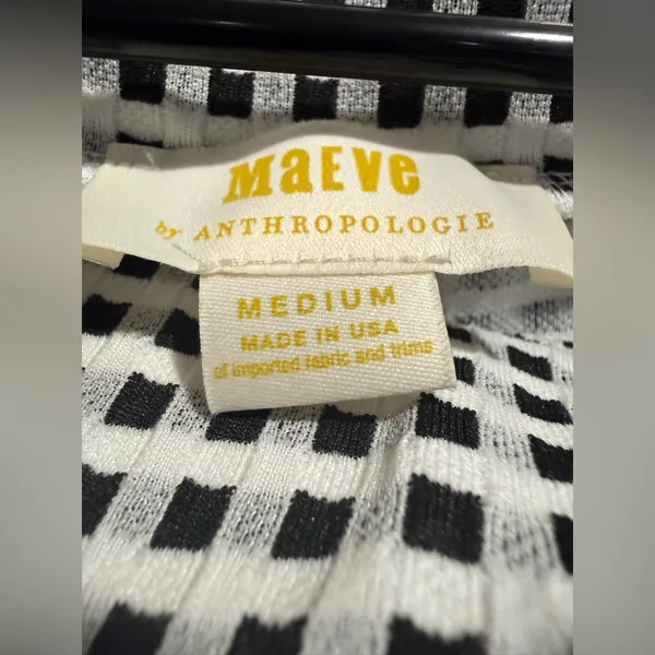Maeve by Anthropologie Pants Women’s Checkered The Colette‎ Wide Leg Size M - Image 4