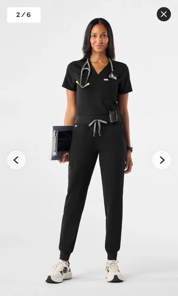 FIGS Zamora Jogger Scrub Pants | XS regular | Black - Image 5