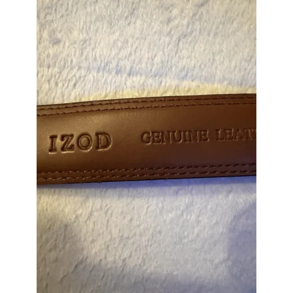 IZOD Black & Brown SILVER BUCKLE BELT Women's Size 36 - Image 4