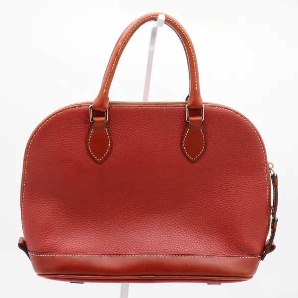 Dooney & Bourke Satchel Womens Medium Zip Zip Pebbled Leather Orange Excellent - Image 4