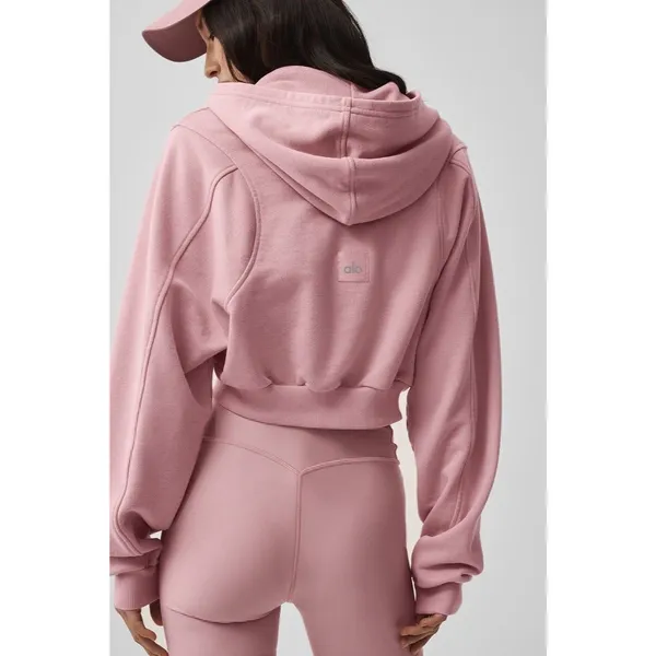 Alo Sweet Escape Hoodie In Vintage Pink Large Sold Out - Image 2