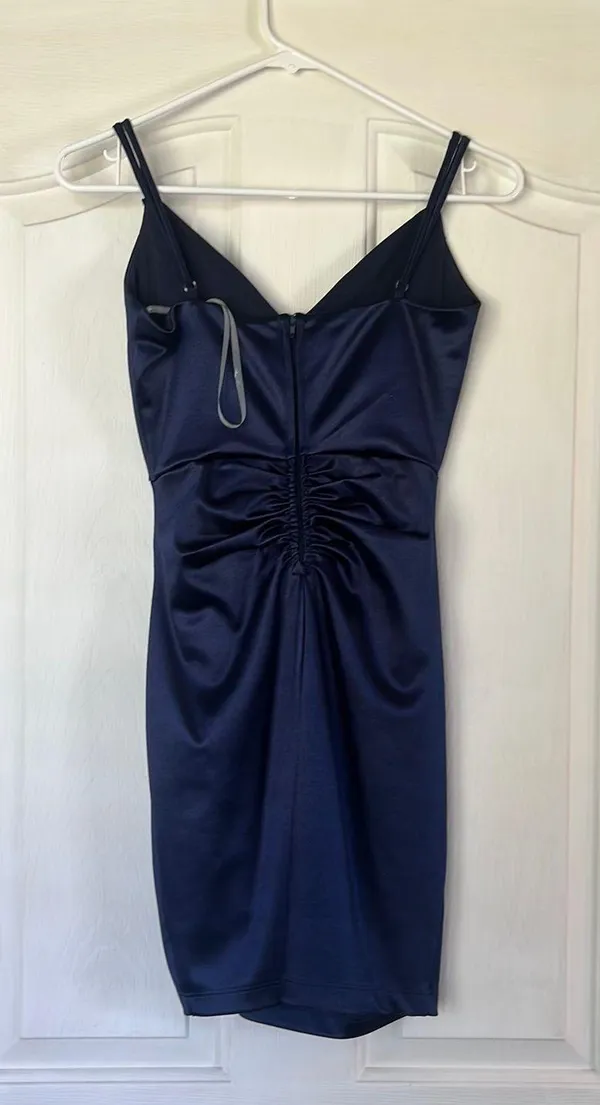 Honey and Rosie Navy Homecoming Dress - Image 2