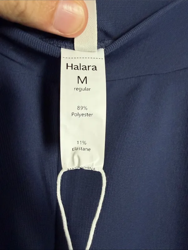 NWT Halara Flex HighWaist Body Sculpt WaistSlimming Pocket Wide Leg Pants Navy M - Image 6