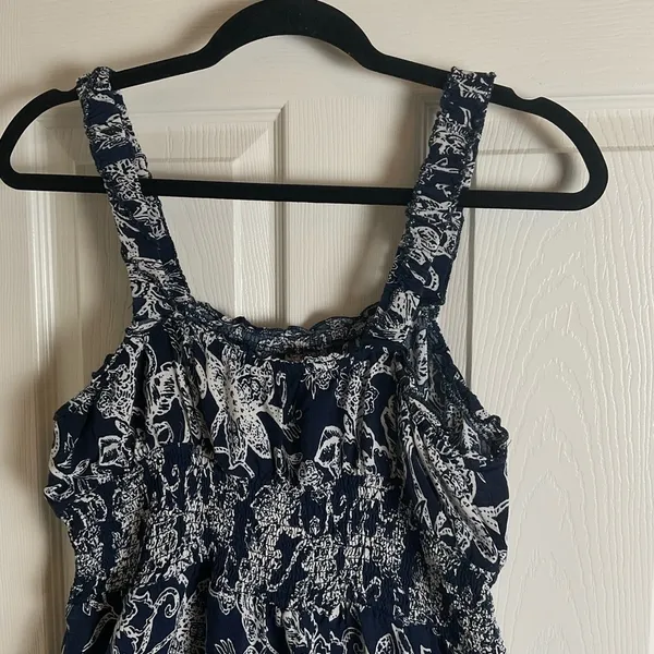 Larsyn & Lily Floral Navy Jumpsuit size X-Large - Image 7