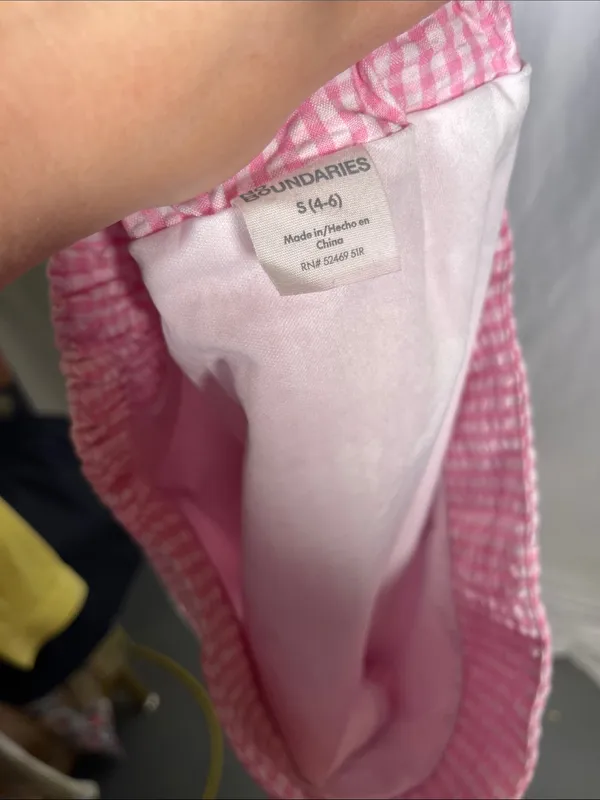 No Boundaries Womens Pink Gingham Mini Skirt Small 4-6 - Image 4