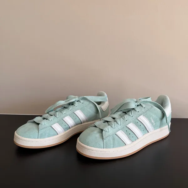 Adidas Womens 8 Campus 00s Shoes Ash Green White JQ5752 Casual Sneakers - Image 2