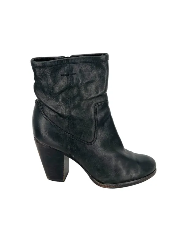 Frye Patty Artisan Zip Black Leather Ankle Boots Womens Edgy Western Size 8 - Image 2