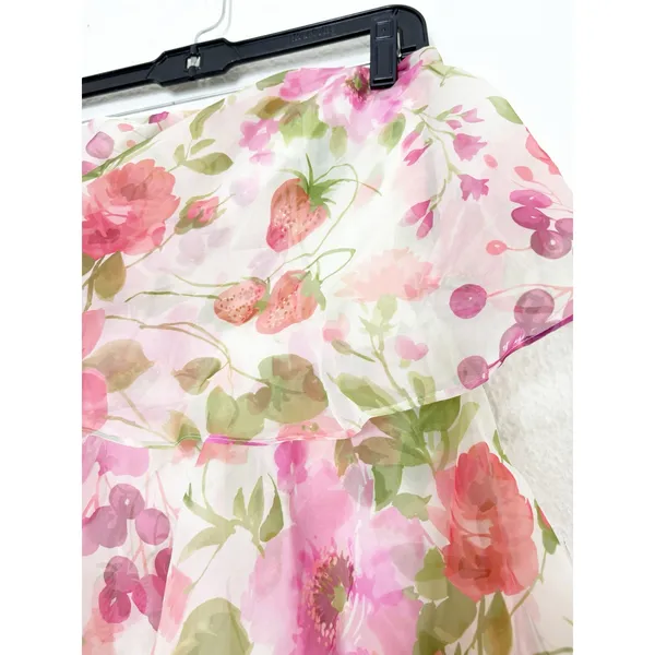 NWT Abercrombie and Fitch Organza Tiered Strapless Mini Dress Size Medium - Image 10