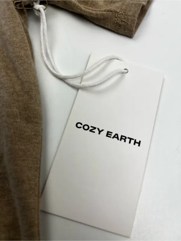 Cozy Earth Women’s All Day Tee Tan Beech Heather Large Short Sleeve Shirt NEW - Image 3