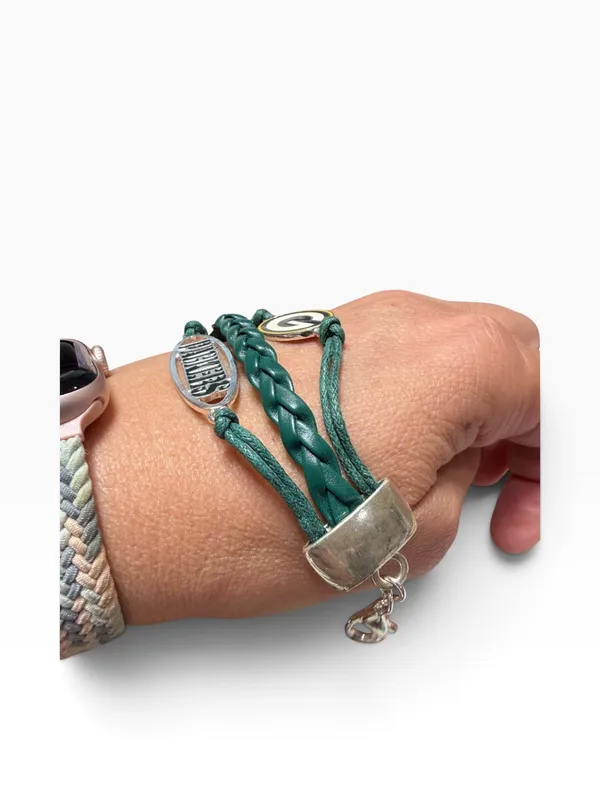 Green Bay Packers Little Earth NFL Multi-Strand Bracelet New - Image 2