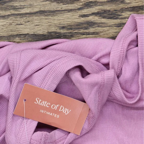 NWT State Of Day Womens Ribbed Sleep Tank Top 100180162MS Mauve Orchid Purple XL - Image 4