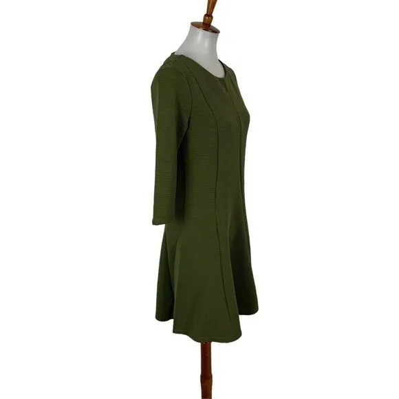ASOS VILA Clothes Women's Dress Small‎ Green Long Sleeve Career Back Zip - Image 3