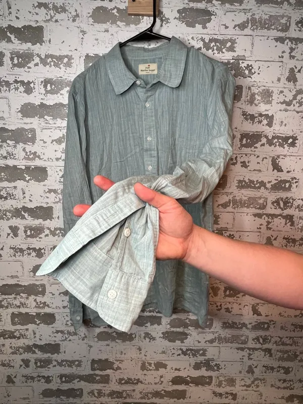 Marine layer | women cotton Marge 1/4 button down top - Image 9