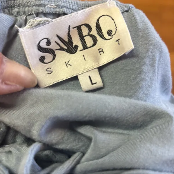 Sabo Skirt Baby Blue Boho Slouchy Resortwear Vacation Coastal Coverup Romper L - Image 5