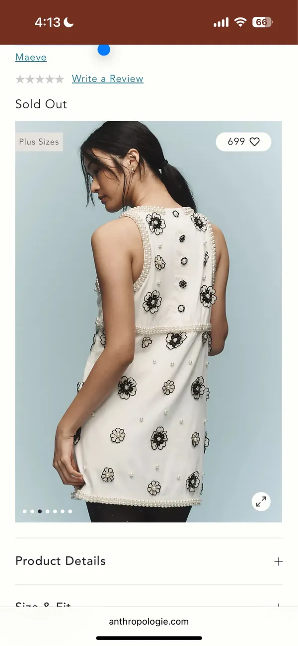 Maeve 3D Embellished Shift Mini Dress - Image 3