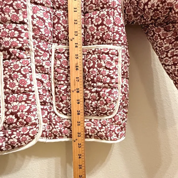Quilted Rain‎ Puffer Jacket Womens Small Cropped Dainty Floral Spring Bloomcore - Image 15