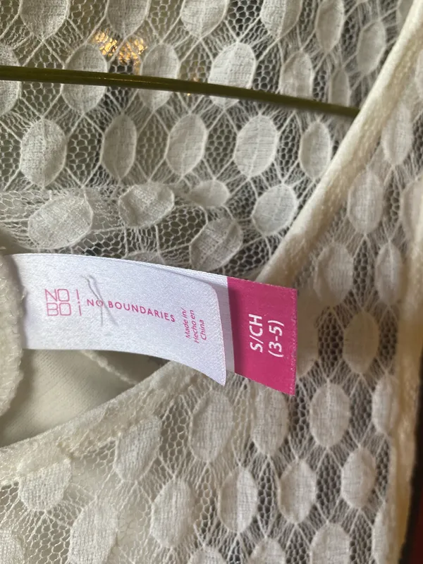 No Boundaries Dress Women’s White and Salmon - Image 3