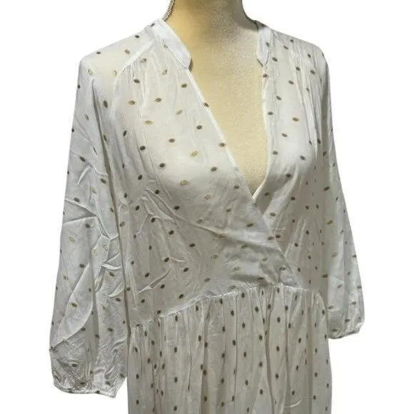 Anthropologie Augustine Tiered Sheer Maxi Dress Milk Maid Cottagecore Feminine L - Image 4