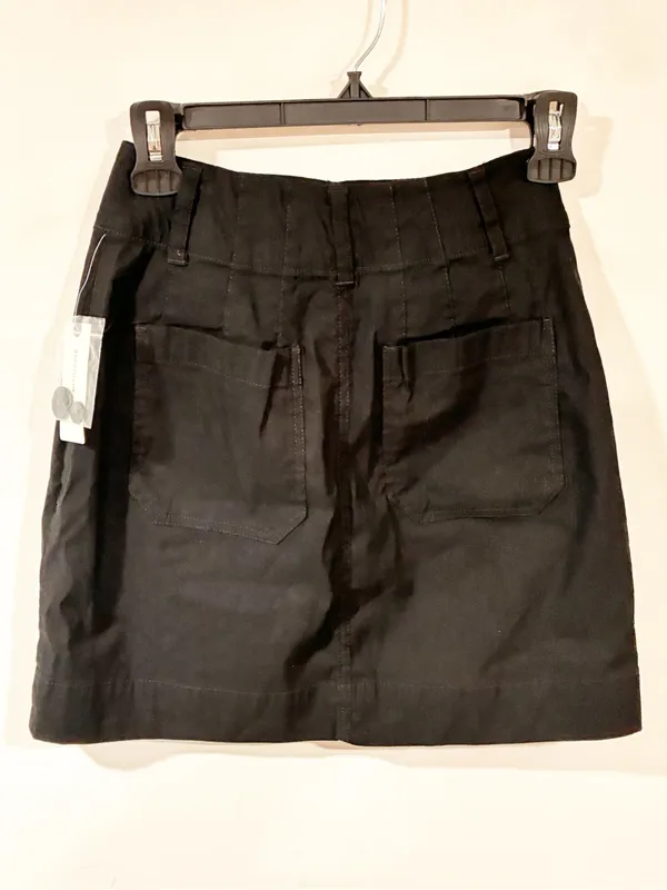 Anthropologie Maeve Black High-Waisted Cargo Mini Skirt Size XXS NEW - Image 4