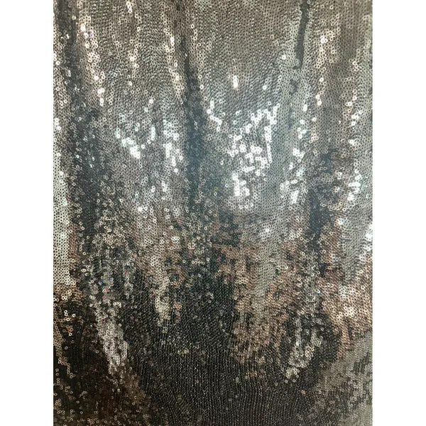 Moschino Cheap and Chic Silver Sequin Pencil Skirt Black Back USA 10 Italy - Image 2