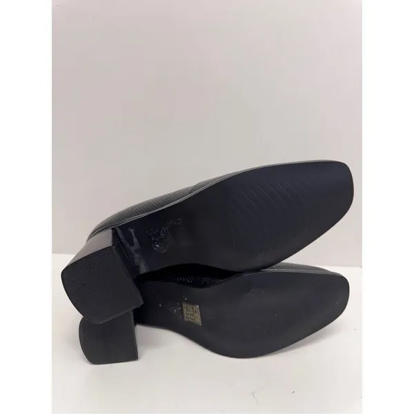 Journee Signature Booties‎ Size 10 Black Leather Stretch Vamp Block Heel NEW - Image 9