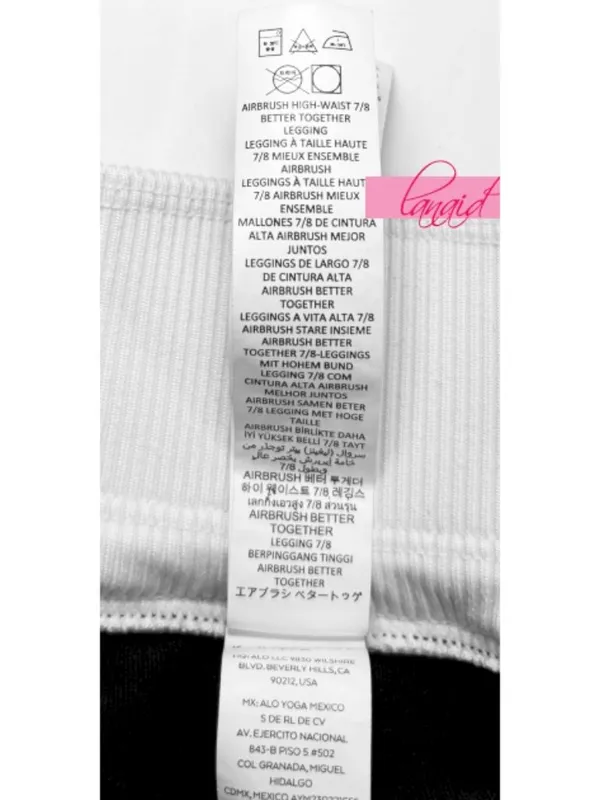 Alo Airbrush High-Waist 7/8 Better Together Leggings Black White Sporty Hi-Rise - Image 11