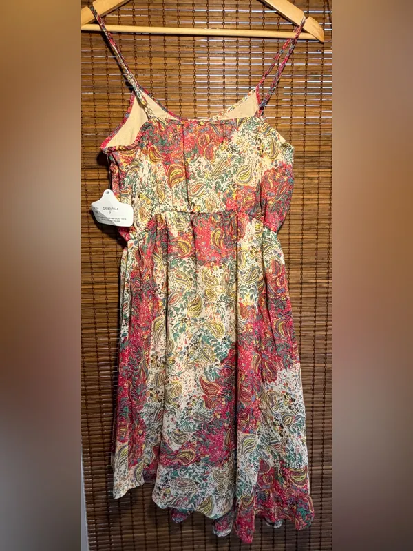 Vintage ANGIE Paisley Asymmetrical Dress NWT Small - Image 10
