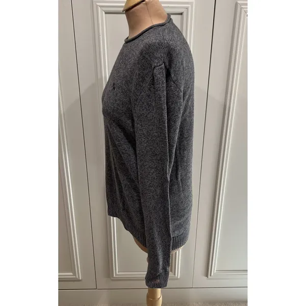 Abercrombie & Fitch Women's Gray Marled Pullover Sweater Size Small Moose Cotton - Image 5